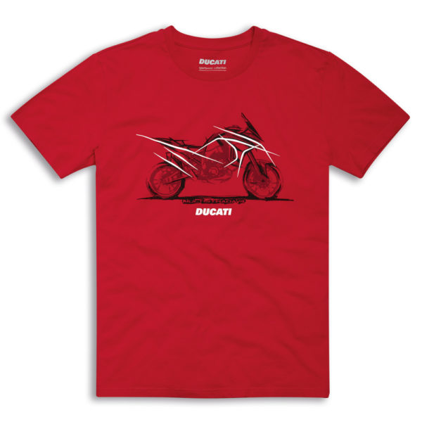 polera multistrada v4 red