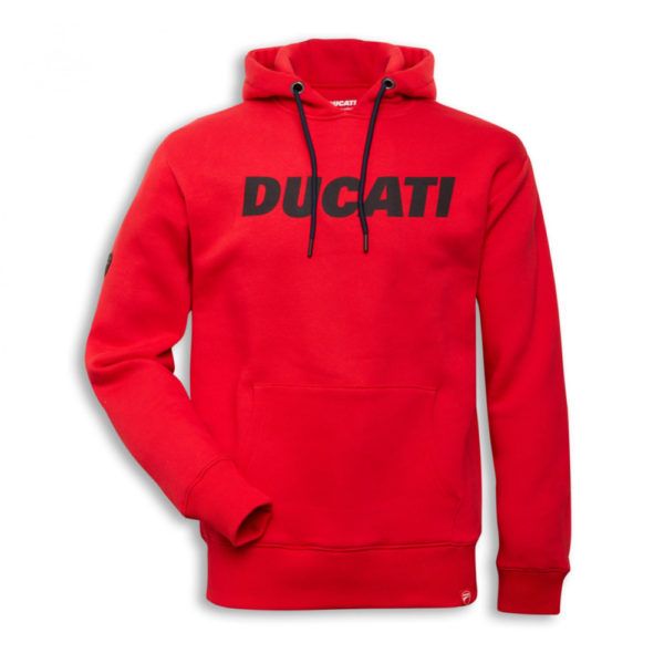sudadera logo capucha roja